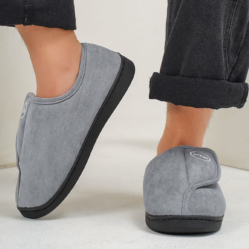 Einfarbige Hausschuhsocken in Übergröße mit dicker Sohle - image 5