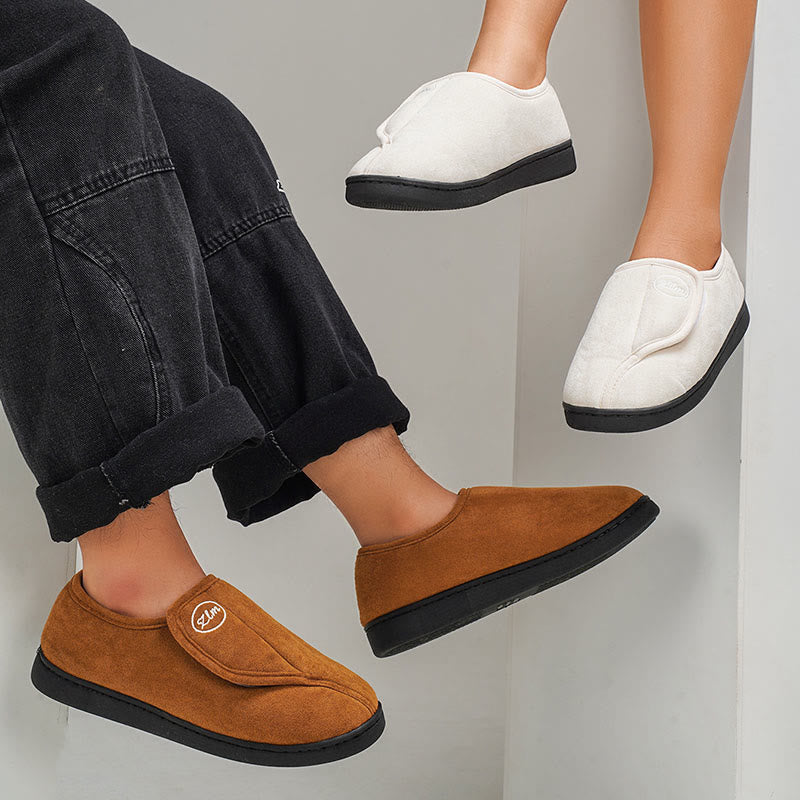 Einfarbige Hausschuhsocken in Übergröße mit dicker Sohle - image 6