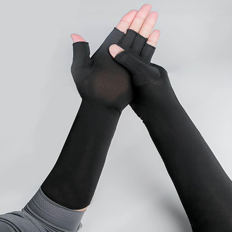 Lange Kompressionshandschuhe zur Linderung von Arthritis-Schmerzen