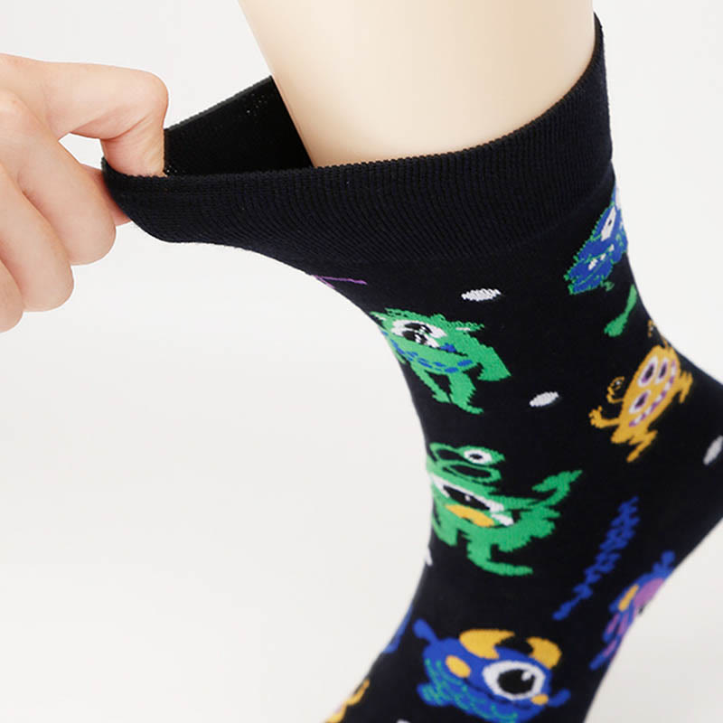 Crew-Socken mit einzigartigem Muster in Übergröße (5 Paar) - image 2