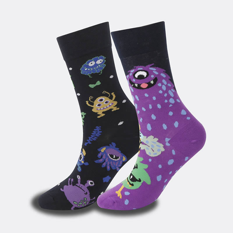Crew-Socken mit einzigartigem Muster in Übergröße (5 Paar) - image 4