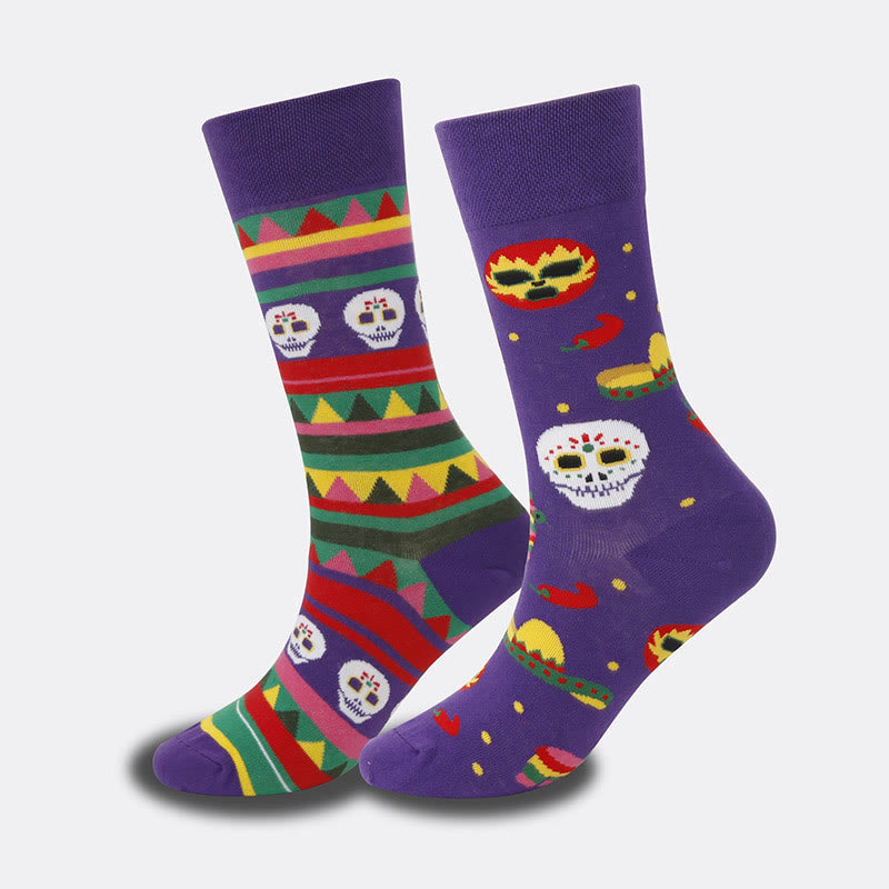 Crew-Socken mit einzigartigem Muster in Übergröße (5 Paar) - image 3