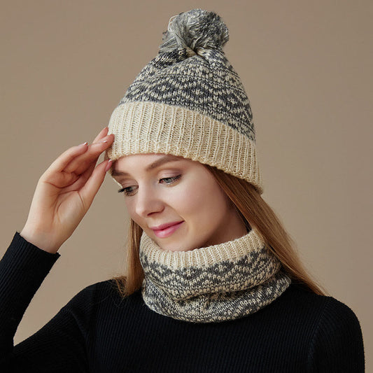 Warmer Winter-Mützen-Schal 2-in-1-Set