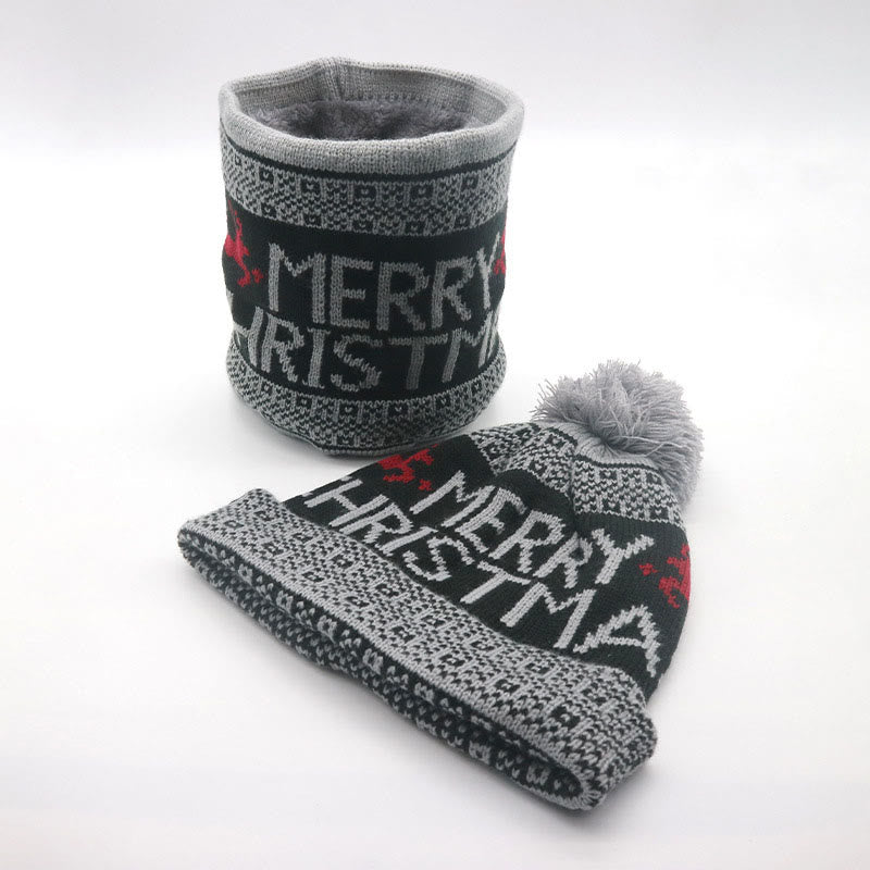 Weihnachtsmütze und Schal 2 in 1 Set - Grau - Einheitsgröße - image 10