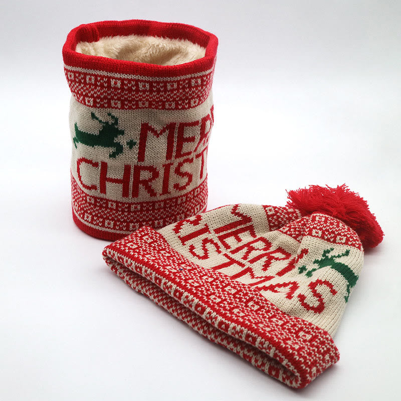 Weihnachtsmütze und Schal 2 in 1 Set - Rot - Einheitsgröße - image 12