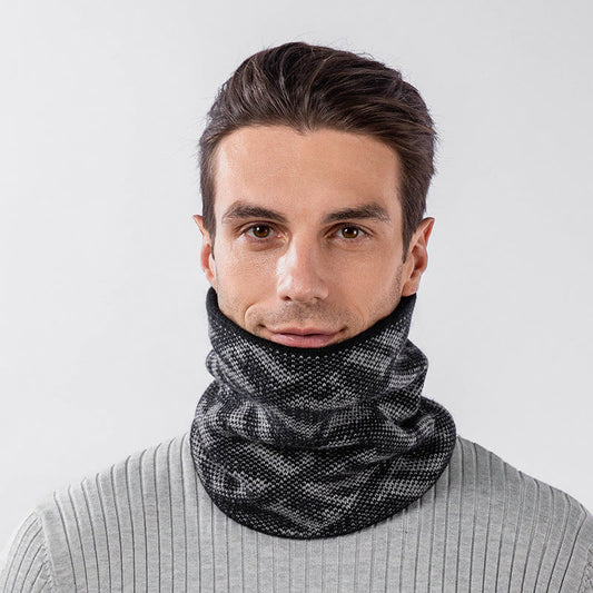 Warmes 2-in-1-Set mit Weihnachts-Element-Mütze und Schal