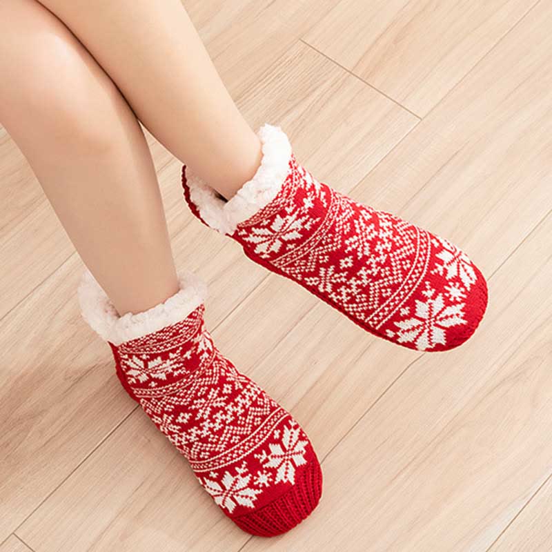 Übergröße V-Hausschuhsocken in Schneeflockenform - image 6