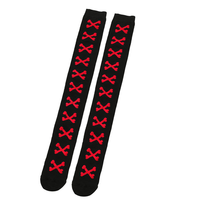 Halloween-Kniestrümpfe mit Knochenmuster (7 Paar) - image 8