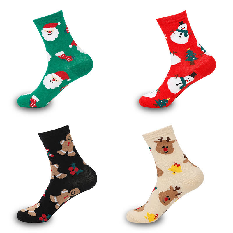 Süße Weihnachts-Viertel-Socken in Übergröße (4 Paar) - image 2