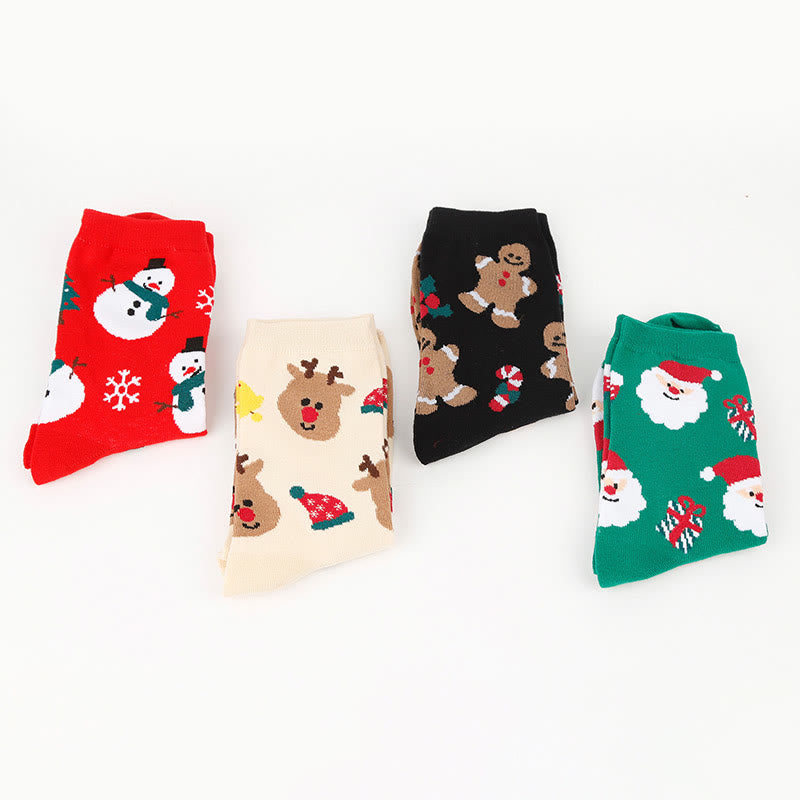 Süße Weihnachts-Viertel-Socken in Übergröße (4 Paar) - image 3