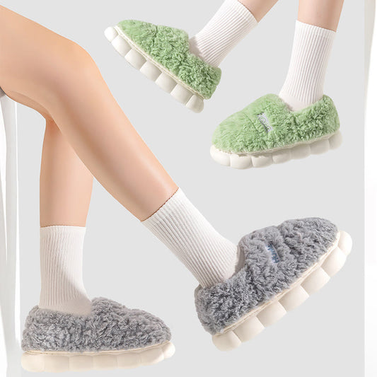 Hausschuhe in Übergröße mit dicker Sohle und einfarbiger Sohle - image 0