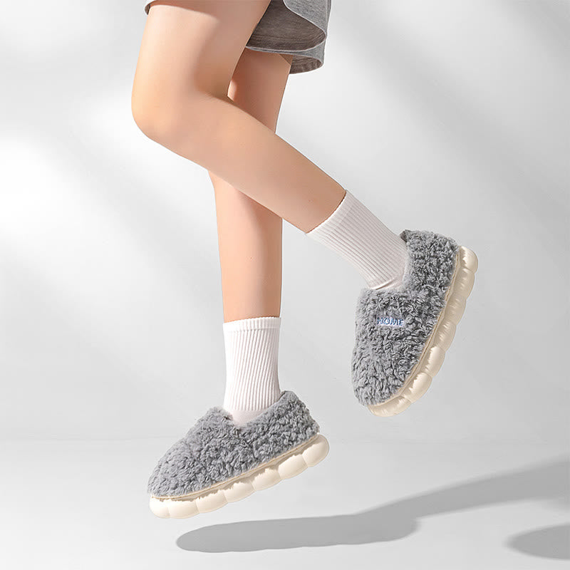 Hausschuhe in Übergröße mit dicker Sohle und einfarbiger Sohle - image 2