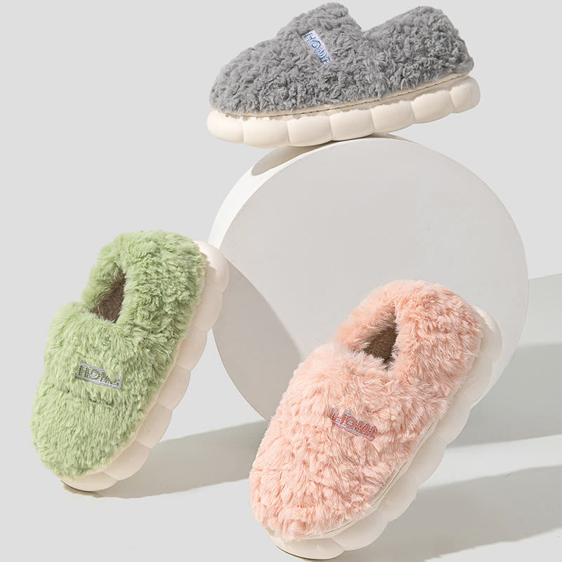 Hausschuhe in Übergröße mit dicker Sohle und einfarbiger Sohle - image 5