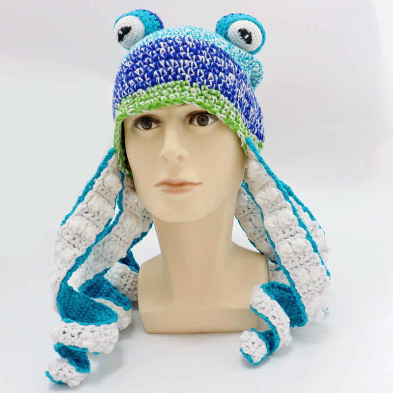 Bunte Oktopus-Tentakel-Mütze in Übergröße