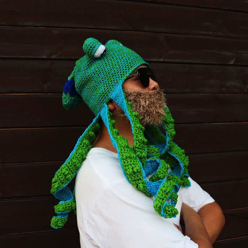 Bunte Oktopus-Tentakel-Mütze in Übergröße
