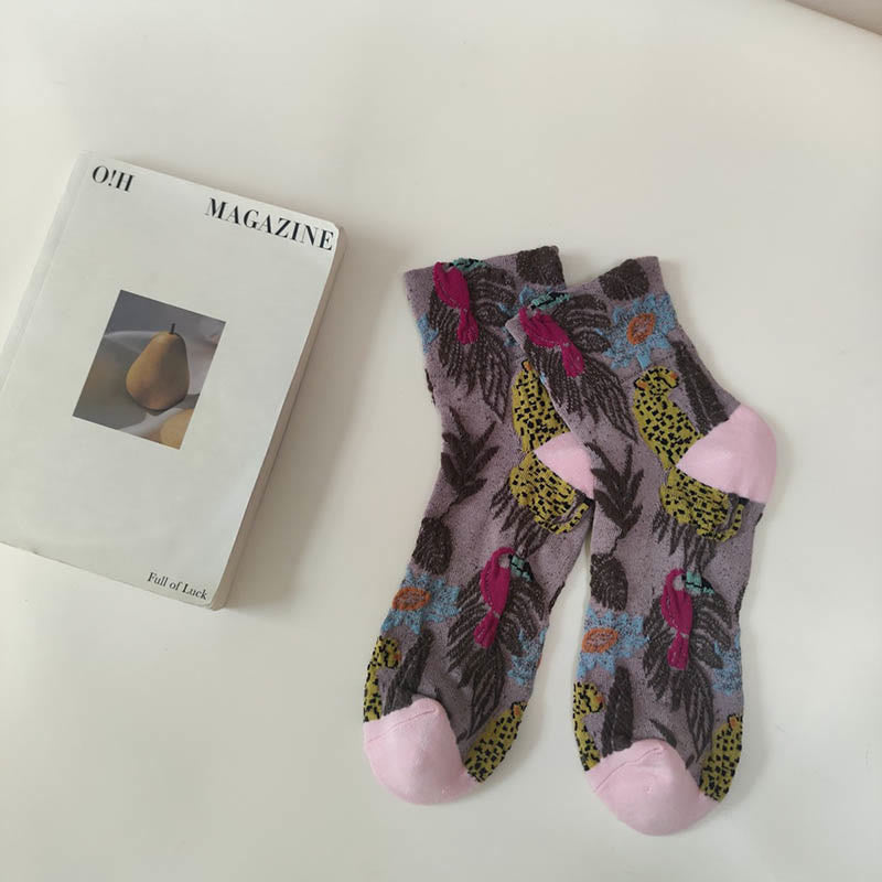 Viertelsocken mit niedlichen Drucken (5 Paar) - Rosa - EU36-40 (US3-7) - image 11