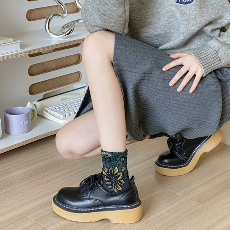 Viertelsocken mit französischem Muster (5 Paar) - image 5