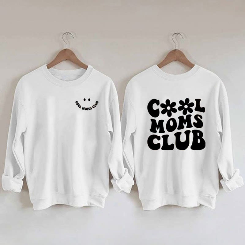Sweatshirt mit „Cool Moms“-Print in Übergröße