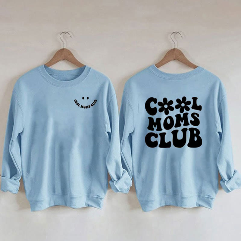 Sweatshirt mit „Cool Moms“-Print in Übergröße