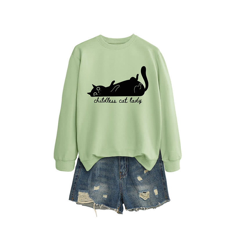 Süßes Katzen-Sweatshirt in Übergröße - Olivgrün - 2XL - image 11