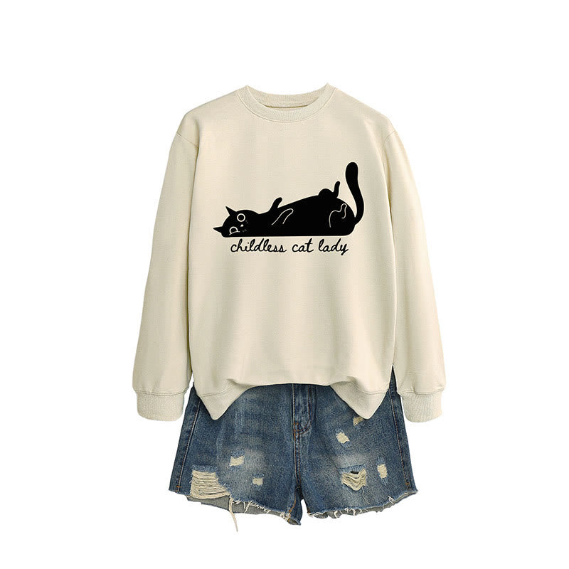 Süßes Katzen-Sweatshirt in Übergröße - Aprikose - 2XL - image 6
