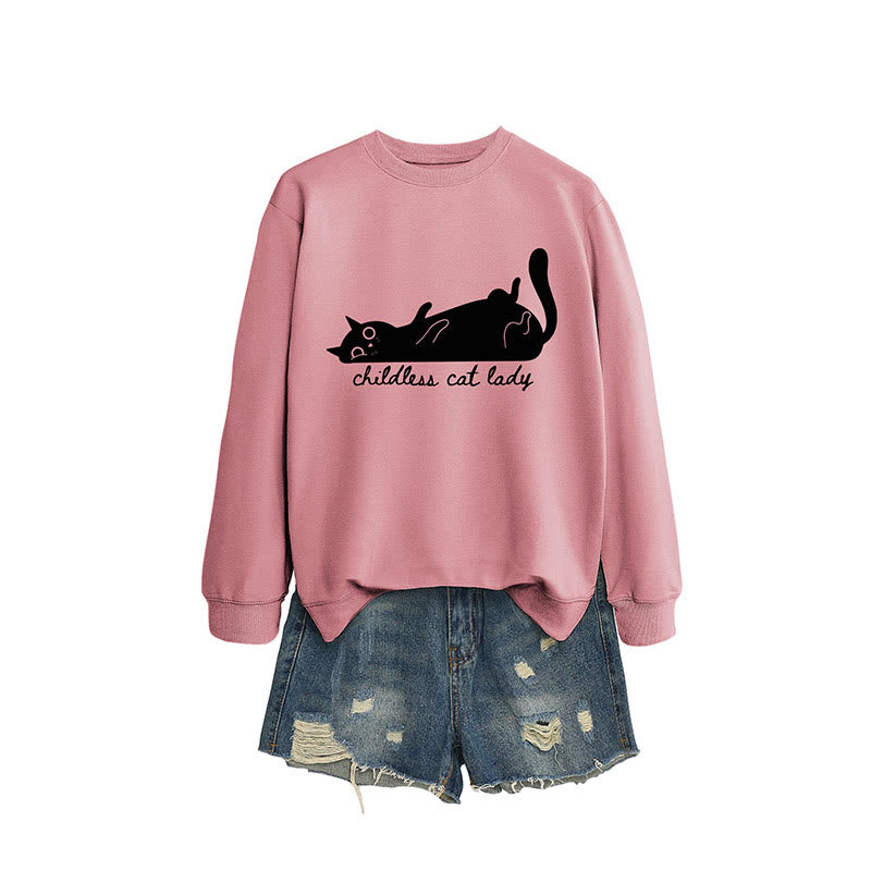 Süßes Katzen-Sweatshirt in Übergröße - Dunkelrosa - 2XL - image 12