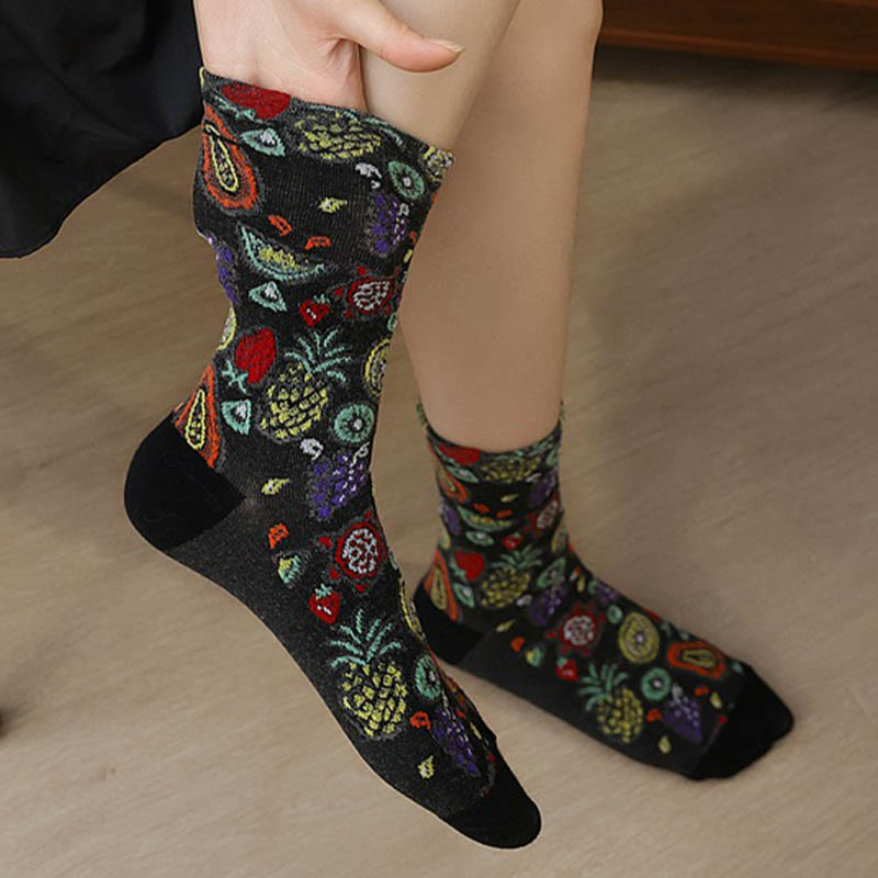 Viertelsocken mit Fruchtdruck (5 Paar) - image 2