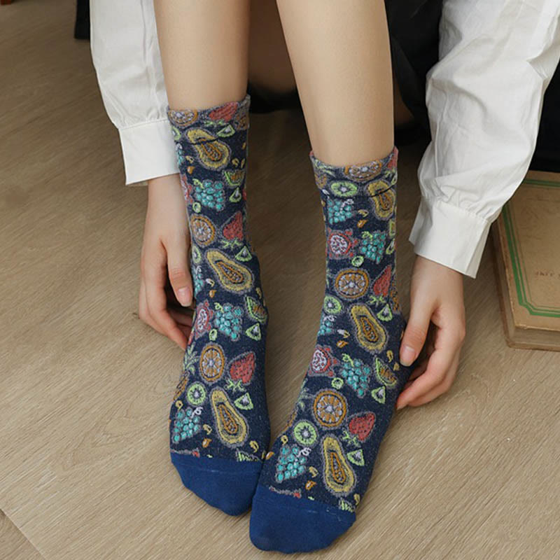 Viertelsocken mit Fruchtdruck (5 Paar) - image 4