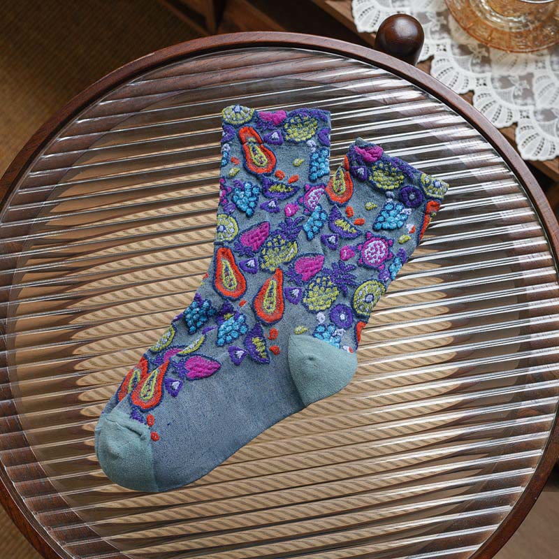 Viertelsocken mit Fruchtdruck (5 Paar) - Hellblau - EU36-40 (US3-7) - image 11
