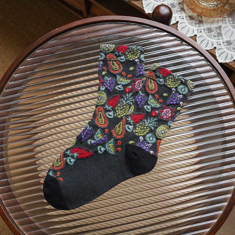 Viertelsocken mit Fruchtdruck (5 Paar) - Schwarz - EU36-40 (US3-7) - image 10