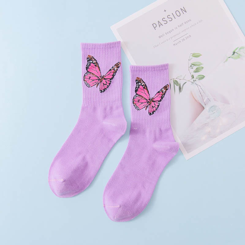 Butterfly Crew Socken (6 Paar) - Lila - EU36-40 (US3-7) - image 12