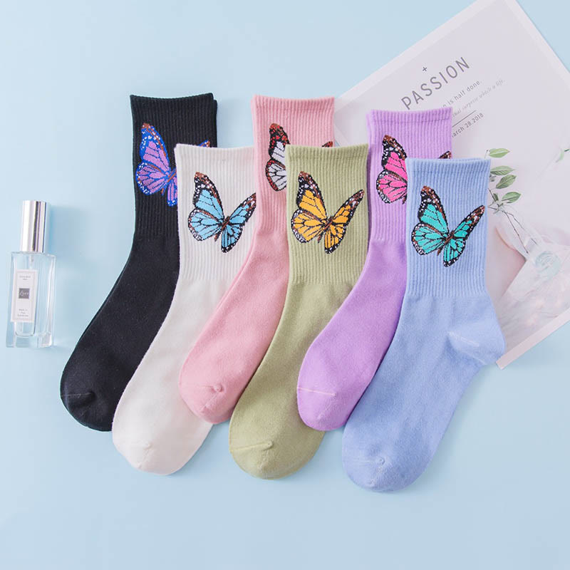 Butterfly Crew Socken (6 Paar) - Mehrfarbig - EU36-40 (US3-7) - image 7