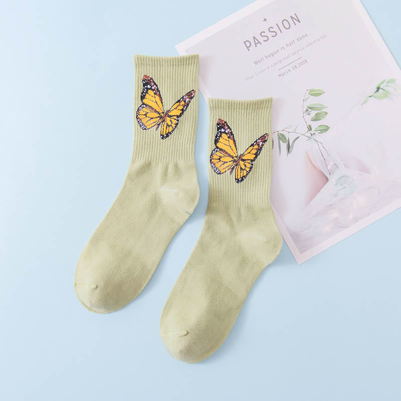 Butterfly Crew Socken (6 Paar) - Grün - EU36-40 (US3-7) - image 11