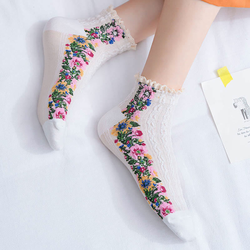 Vintage-Spitzen-Söckchen (5 Paar) - image 8