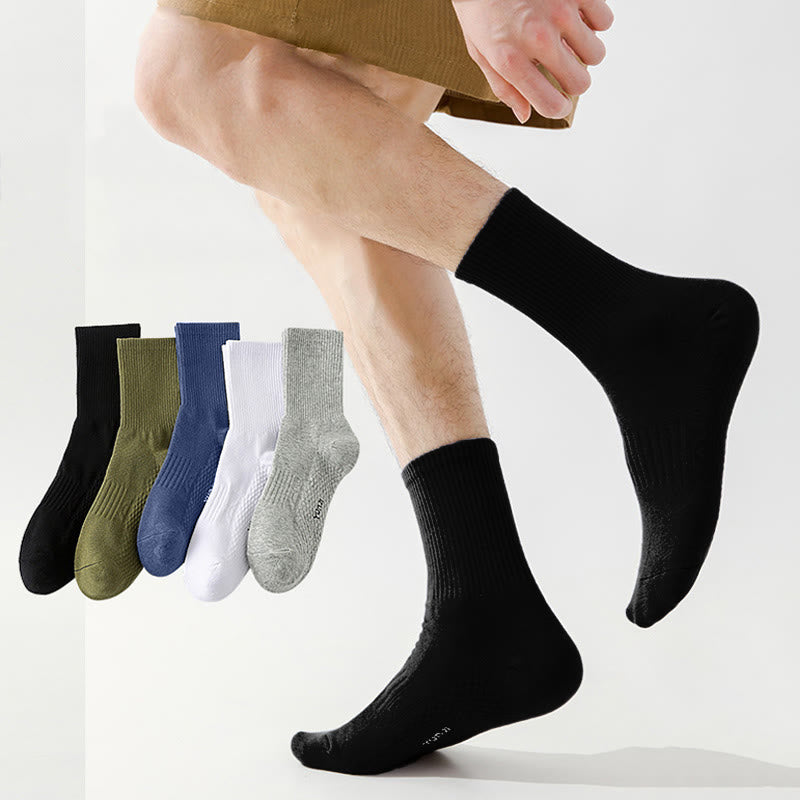 Verdickte Viertelsocken in Übergröße, einfarbig (5 Paar)