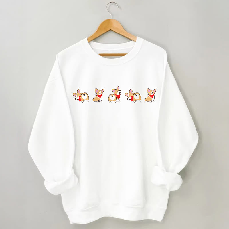 Corgi-Sweatshirt in Übergröße - Weiß - 3XL - image 4