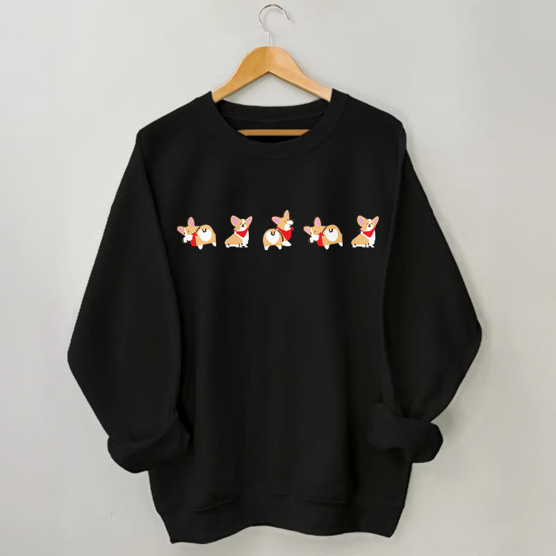 Corgi-Sweatshirt in Übergröße - Schwarz - 3XL - image 3