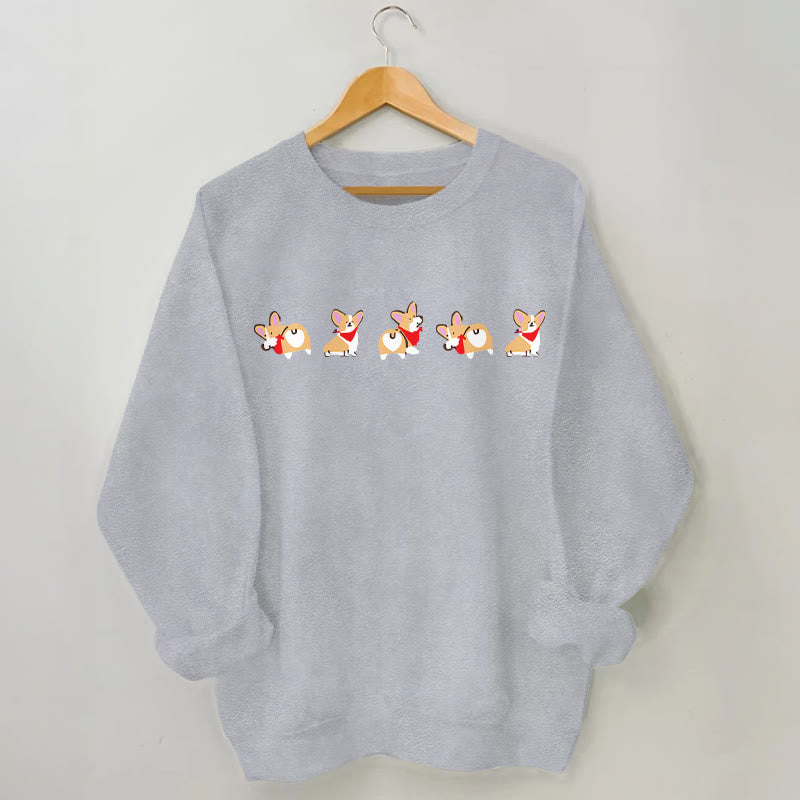 Corgi-Sweatshirt in Übergröße - Grau - 3XL - image 2