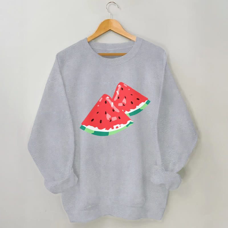 Wassermelonen-Sweatshirt in Übergröße - Grau - 3XL - image 2