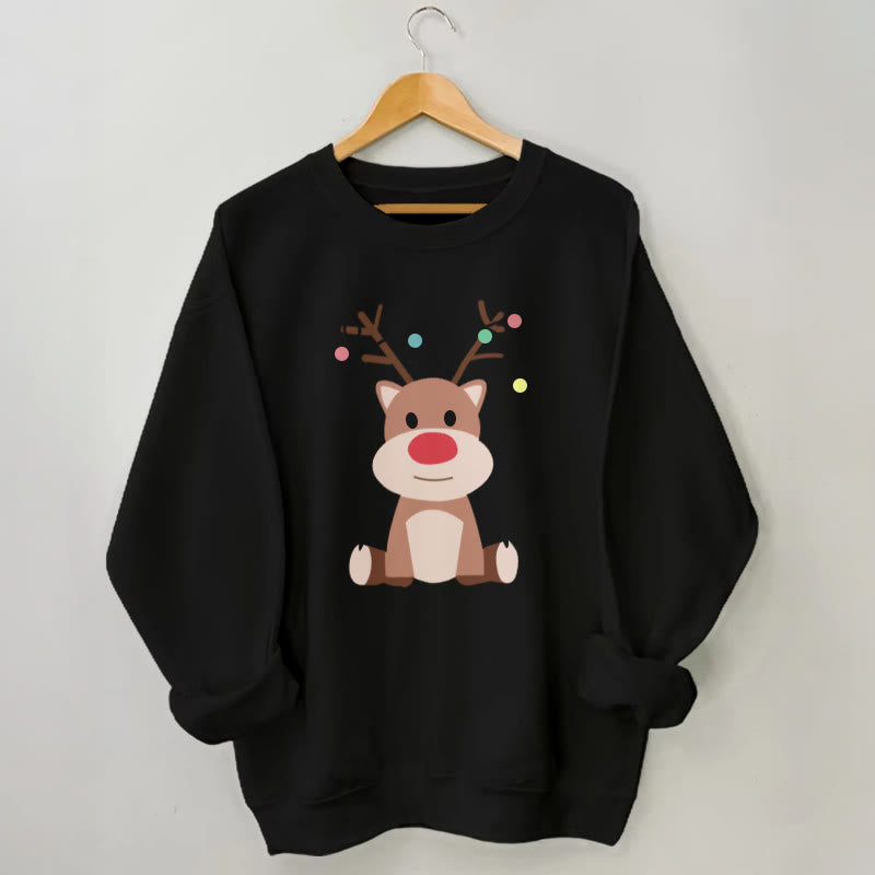 Elch-Sweatshirt in Übergröße - Schwarz - 3XL - image 3