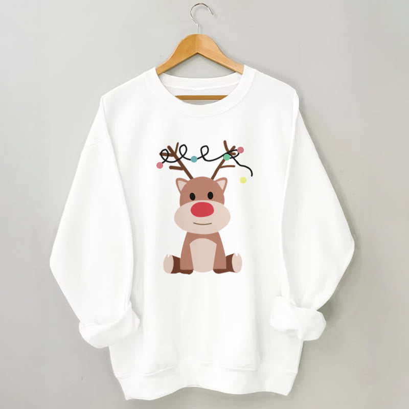 Elch-Sweatshirt in Übergröße - Weiß - 3XL - image 4