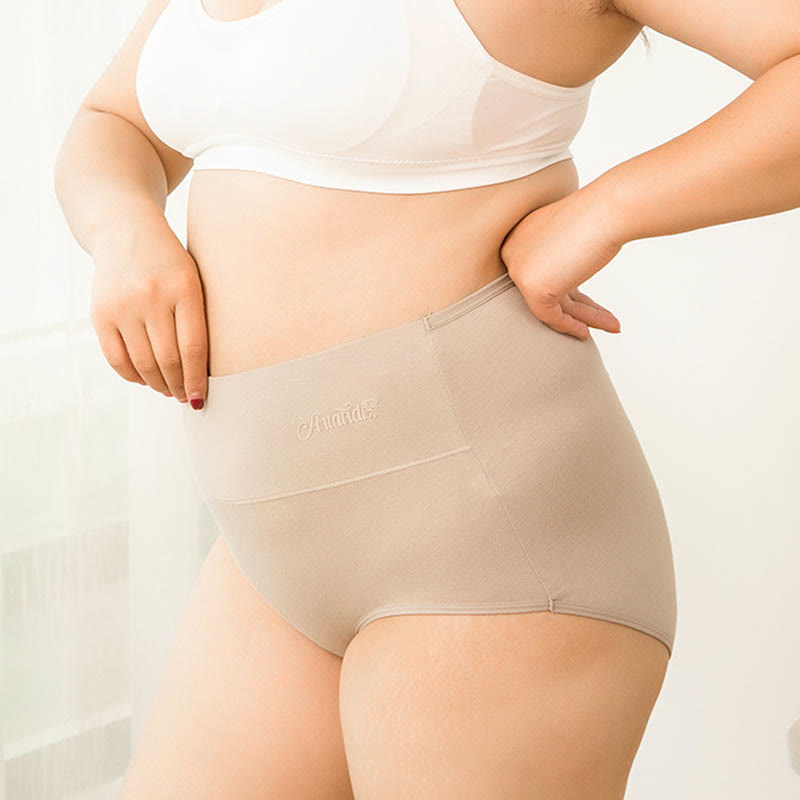 Dehnbare Höschen mit hoher Taille in Übergröße (4er-Pack) - image 7