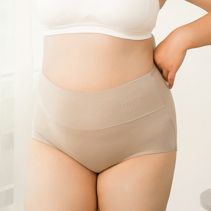 Dehnbare Höschen mit hoher Taille in Übergröße (4er-Pack) - image 6