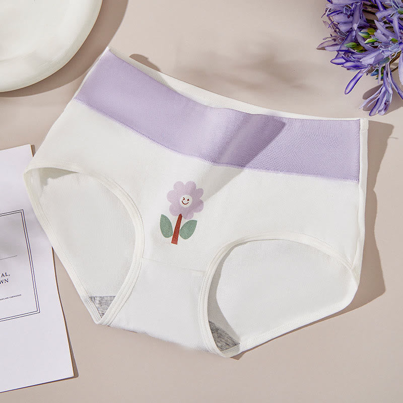 Slip mit Smiley-Blumenmuster in Übergröße (4er-Pack) - Blume - 2XL - image 2