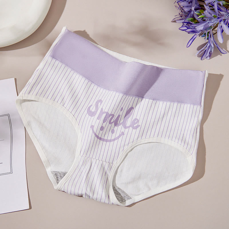 Slip mit Smiley-Blumenmuster in Übergröße (4er-Pack) - Lächeln - 2XL - image 3