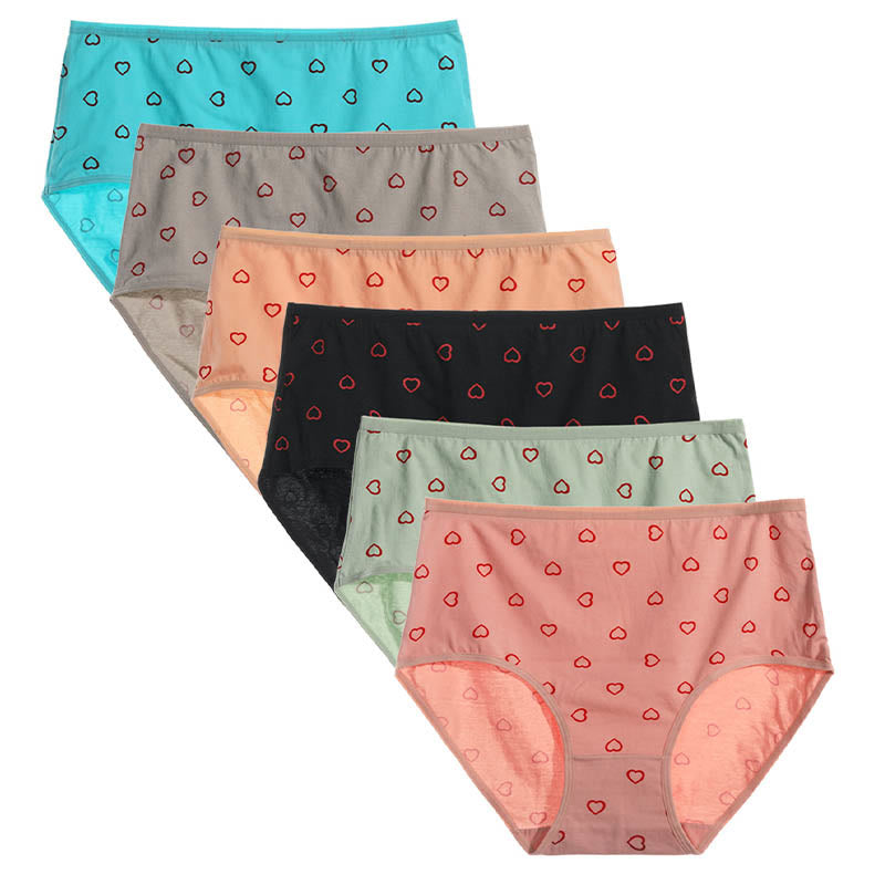 Slip mit rotem Herz in Übergröße (3er-Pack)