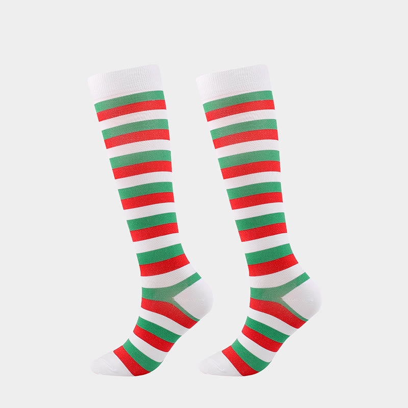 Kompressionsstrümpfe mit Cartoon-Weihnachtselementen (6 Paar) - image 3