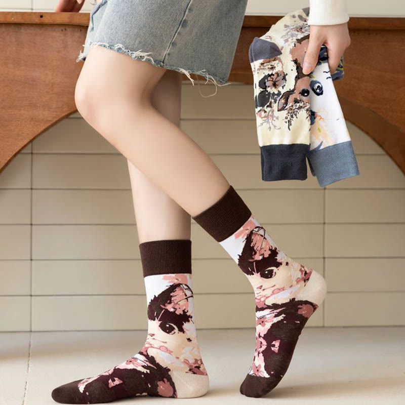 Viertelsocken mit Cartoon-Tieren (6 Paar) - image 2