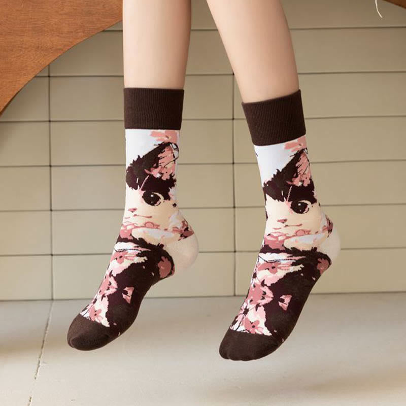 Viertelsocken mit Cartoon-Tieren (6 Paar) - image 3