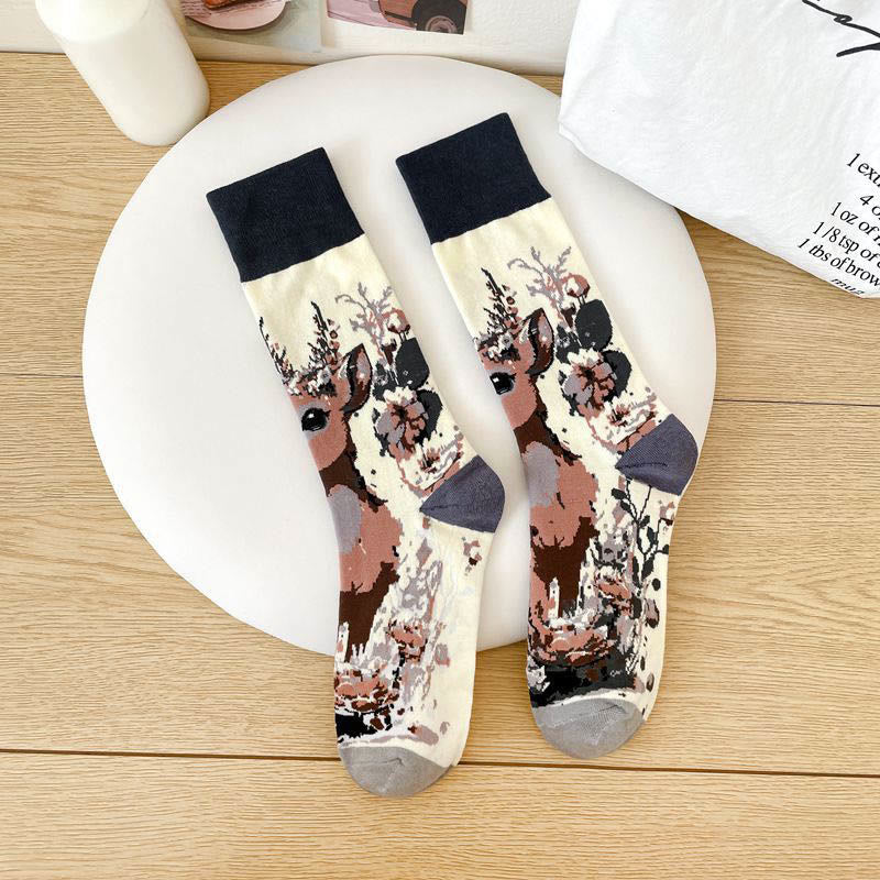 Viertelsocken mit Cartoon-Tieren (6 Paar) - image 6